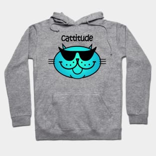 Cattitude 2 - Shady Blue Hoodie